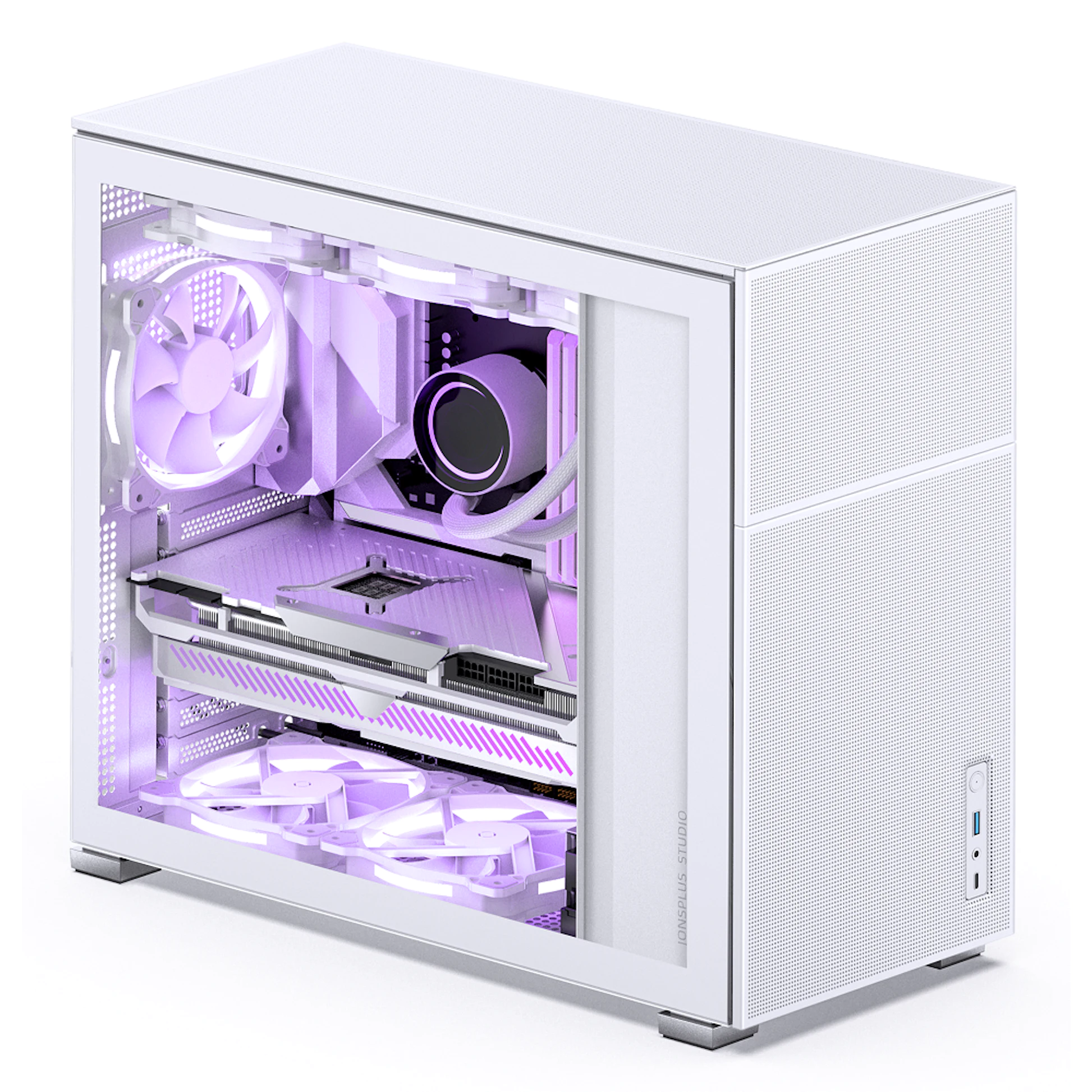 Jonsbo D Mesh Screen Atx Pc Case White Tempered Glass Falcon