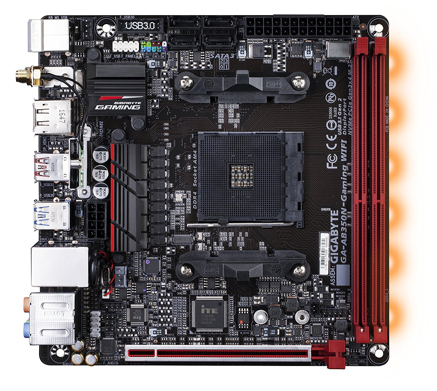 Gigabyte Next Gen AMD Ryzen CPU AM4 Socket DDR4 Mini ITX ...