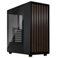Fractal Designs Fractal Design North Charcoal Black (TG Dark) Case w/ Dark Tint Glass Window, ATX, 2 Fans, USB-C, Walnut Front