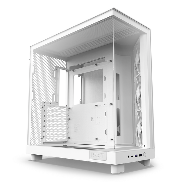 NZXT H6 Flow White Mid Tower Tempered Glass PC Gaming Case - Black Friday Special Offer