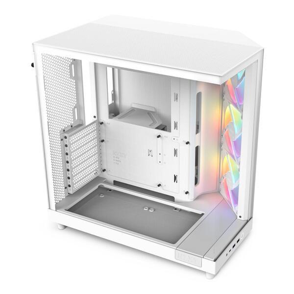 NZXT H6 Flow RGB White  Mid Tower Tempered Glass PC Gaming Case - Black Friday Special Offer