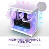 NZXT H6 Flow RGB White  Mid Tower Tempered Glass PC Gaming Case - Black Friday Special Offer Image