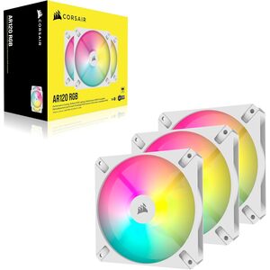 Corsair CORSAIR iCUE AR120 RGB Digital 120mm ARGB-Compatible Fans - Triple Fan Kit - White