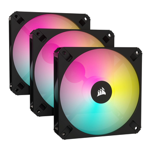 Corsair CORSAIR iCUE AR120 RGB Digital 120mm ARGB-Compatible Fans - Triple Fan Kit - Black