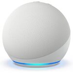 Echo Dot (5th generation, 2022 release) | Big vibrant sound Wi-Fi and Bluetooth smart speaker with Alexa | Glacier White