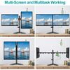 JEDEL  Dual LCD Computer PC Monitor Arm Mount Desk Stand 13-32`` Screen Riser TV Bracket Image