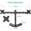 JEDEL  Dual LCD Computer PC Monitor Arm Mount Desk Stand 13-32`` Screen Riser TV Bracket Image