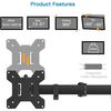 JEDEL  Dual LCD Computer PC Monitor Arm Mount Desk Stand 13-32`` Screen Riser TV Bracket Image
