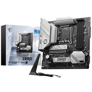 MSI MSI B760M PROJECT ZERO Intel LGA 1700 Back-Connect WIFI 6E MicroATX Motherboard