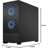 Fractal Designs Fractal Design Pop Air Tempered Glass  Gaming Case, ATX, Hexagonal Mesh Front, 3 ARGB Fans Image