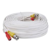 Generic 5M BNC Plug + Play Video Power shotgun Cable For CCTV Cameras - White