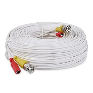 Generic 5M BNC Plug + Play Video Power shotgun Cable For CCTV Cameras - White