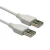 Generic 1 Metre USB A Male - A Male - White Image