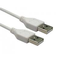 Generic 1 Metre USB A Male - A Male - White