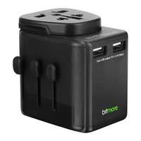Bitmore BitMore Worldwide Universal Travel Adapter - with 2 USB Ports