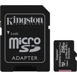 Kingston 256GB Canvas Select Plus Micro SDXC Card with SD Adapter, Class 10 with A1 App Performance
