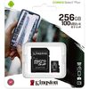 Kingston 256GB Canvas Select Plus Micro SDXC Card with SD Adapter, Class 10 with A1 App Performance Image