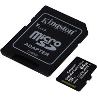 Kingston Kingston 64GB Canvas Select Plus Micro SD Card with SD Adapter, UHS-I Class 10 with A1 App Performance