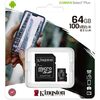 Kingston 64GB Canvas Select Plus Micro SD Card with SD Adapter, UHS-I Class 10 with A1 App Performance Image