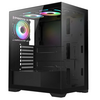 VIDA Vetro Black ARGB Gaming Case w/ Glass Front & Side, ATX, 3x ARGB Fans, 6-Port PWM ARGB Fan Hub Image