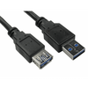 Generic 2 Metre USB 3.0 Data Extension Cable - Black Image