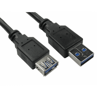 Generic 2 Metre USB 3.0 Data Extension Cable - Black