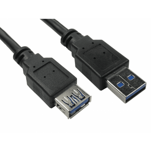 Generic 2 Metre USB 3.0 Data Extension Cable - Black