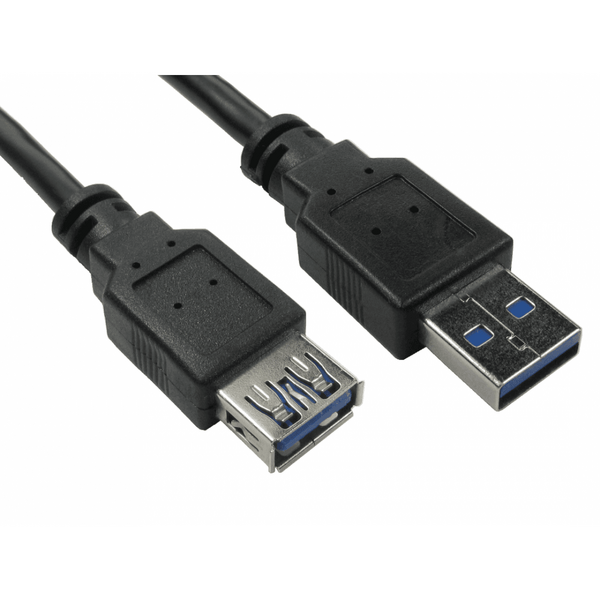 Generic 2 Metre USB 3.0 Data Extension Cable - Black
