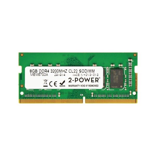 2 Power 8GB, DDR4, 3200MHz (PC4-25600),CL22 SODIMM Memory