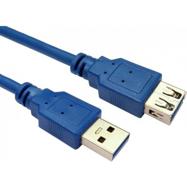 Generic 5m USB 5Gbps Type A (M) to Type A (F) Extension Cable - Blue