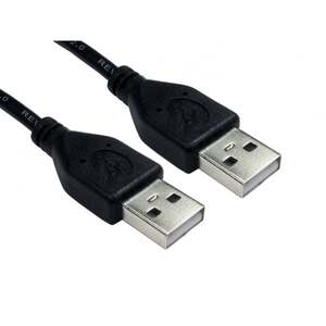 Generic 1 Metre USB A Male - A Male - Black