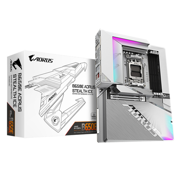 Gigabyte B650E AORUS STEALTH ICE, AMD Socket AM5 Motherboard