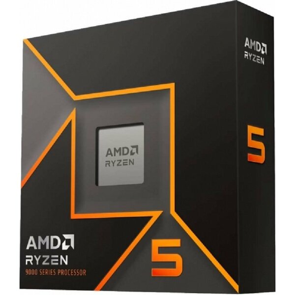 AMD Ryzen 5 9600X with Radeon Graphics, 6 Core AM5 Processor, 12 Threads, 3.9Ghz up to 5.4Ghz Turbo, 32MB Cache, 65W, No Cooler