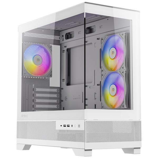ANTEC CX500M (White) Micro Tower Gaming Case, Tempered Glass, 3x RGB Fans