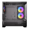 ANTEC CX500M (Black) Micro Tower Gaming Case, Tempered Glass, 6x RGB Fans Image