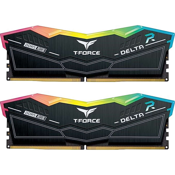Team Group 32GB DDR5 TEAM DELTA RGB DESKTOP MEMORY BLACK 6000MHz CL38 - 1x DDR5 PURCHASE PER CUSTOMER MAXIMUM DUE TO SHORTAGES