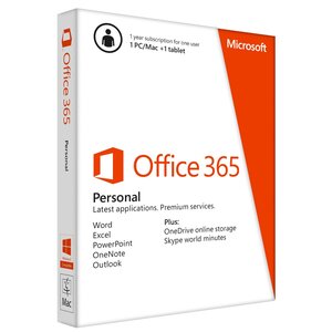 Microsoft Microsoft Office 365 Personal (Product Key/1 PCs or Macs + Tablet/1 Year)