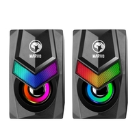 MARVO Marvo Scorpion  Gaming Speakers, Stereo Sound, USB Powered, 7 Colour RGB Lighting, 6w, 3.5mm Input, Black