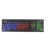MARVO Scorpion K605 Gaming Keyboard, 3 Colour LED Backlit, USB 2.0, Frameless Design with Multi-Media and Anti-ghosting Keys, UK Layout Image