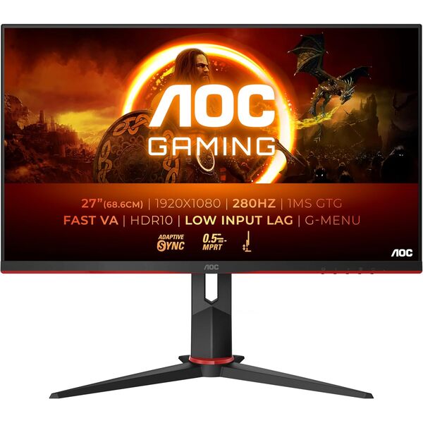 Aoc Gaming -  27 Inch FHD Monitor, 280Hz, HDR10, Height Adjustable, FreeSync  - BLACK FRIDAY SPECIAL OFFER
- Special Offer