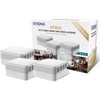 Strong STRONG ATRIA  AX3000 Mesh Wi-Fi 6 System: Coverage up to 5,000sq.ft, up to 254 Devices, 3 Gigabit Ports/Node,  App Control, Easy Setup (3 NODES)