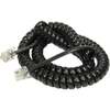 Generic Coiled Telephone Handset Cord - 2m when uncoiled - Black Image