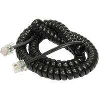 Generic Coiled Telephone Handset Cord - 2m when uncoiled - Black
