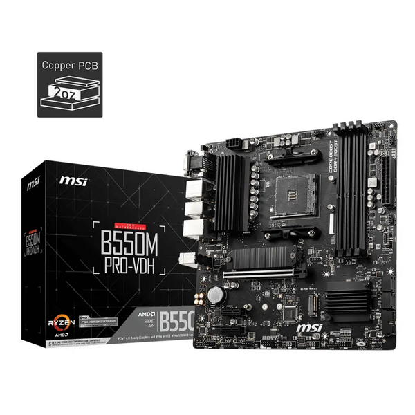 MSI B550M PRO VDH (Micro ATX) AMD Socket AM4 Motherboard