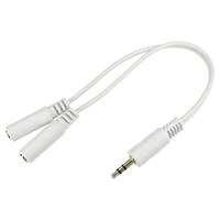 Generic Generic 0.2m 3.5mm Stereo Splitter Cable - White