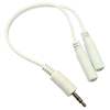 Generic 0.2m 3.5mm Stereo Splitter Cable - White Image