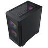 CIT Level 1 Micro-ATX Mesh PC Gaming Case with 3 x 120mm RGB Rainbow Fans Included With Tempered Glass Side Panel Image