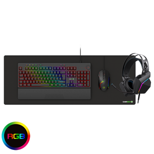 GameMax Gamemax Pulse 4-in-1 Pro Keyboard Mouse Headset Mouse Pad Combo Kit