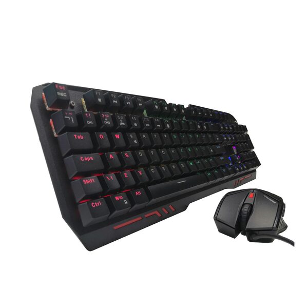 Teamwolf Z10 Mechanical RGB Gaming Keyboard Blue Switch and Mouse Combo Set - Black Friday Special Offer