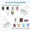 Sumvision Multipack USB C Plug Portable Charger 20W Twinpack 1X USB C to Lightning 1x USB Type C Cable Included Image